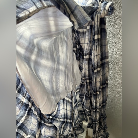 Maronie plaid ruffle wrap dress size S MSRP$95 - Picture 13 of 13